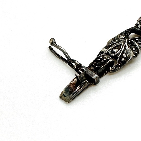 Vintage Silver Marcasite Bracelet - Picture 4 of 14